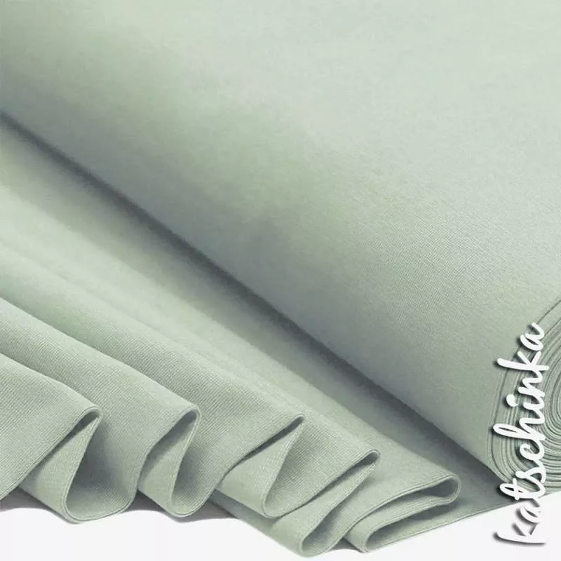 Bündchenstoff altmint als elastische Schlauchware Meterware