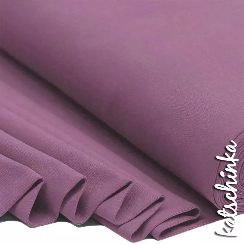 Bündchenstoff altflieder als elastische Schlauchware Meterware