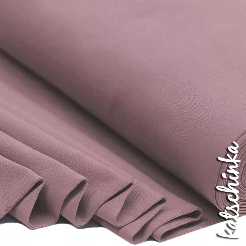 Bündchenstoff altmauve als elastische Schlauchware Meterware