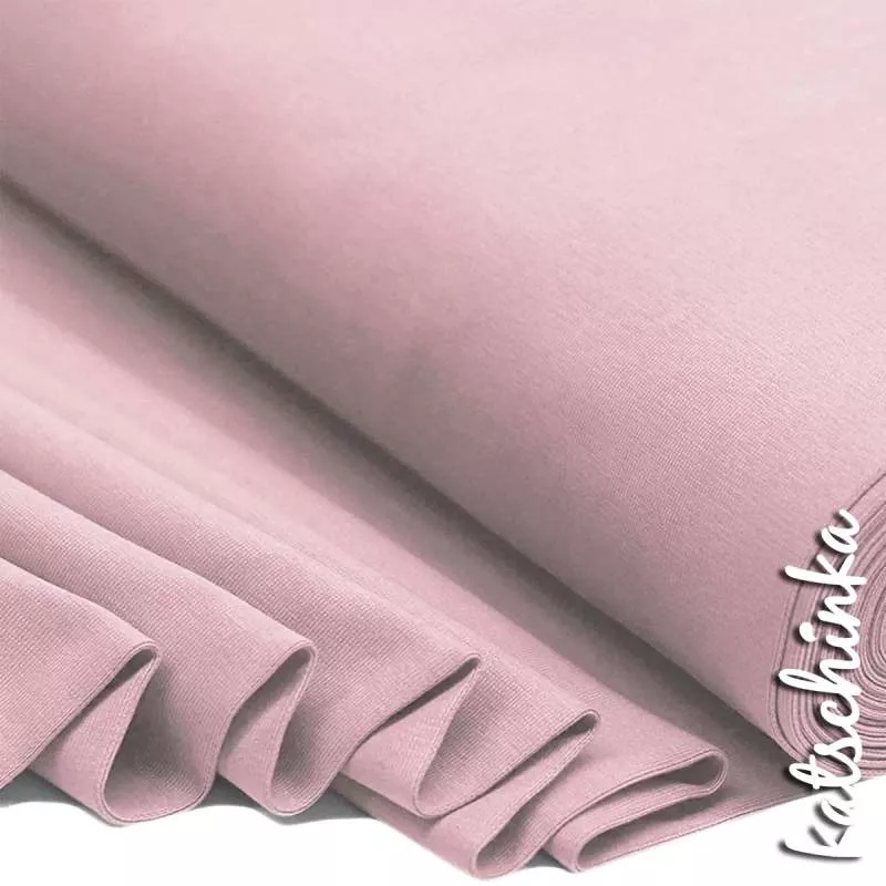 Bündchenstoff altrosa als elastische Schlauchware Meterware