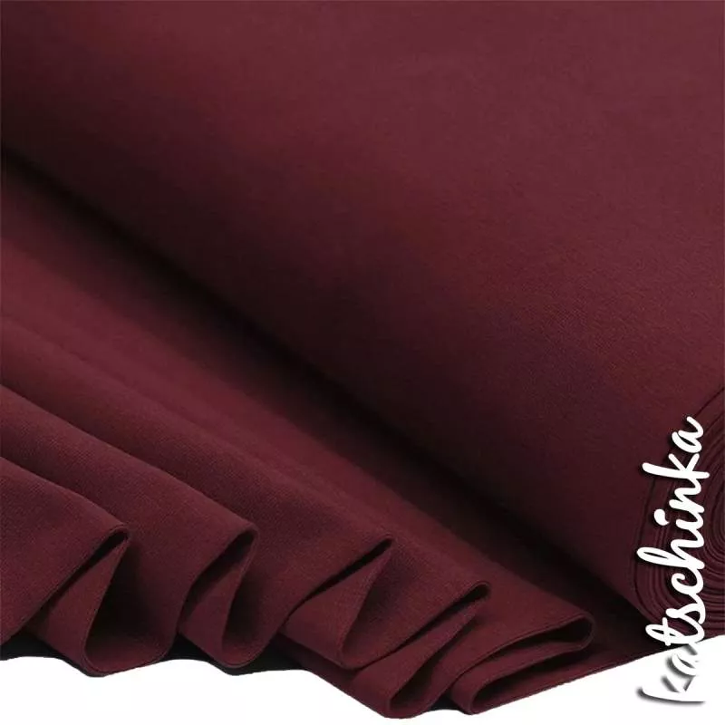 Bündchenstoff bordeaux als elastische Schlauchware Meterware