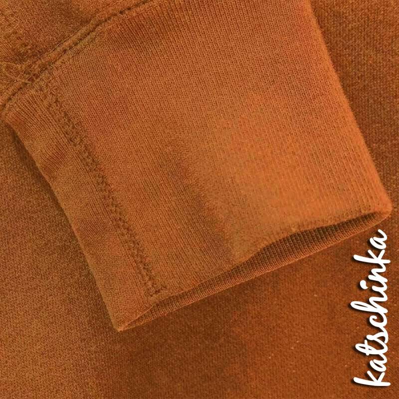 Bündchenstoff cognac als formstabile Schlauchware