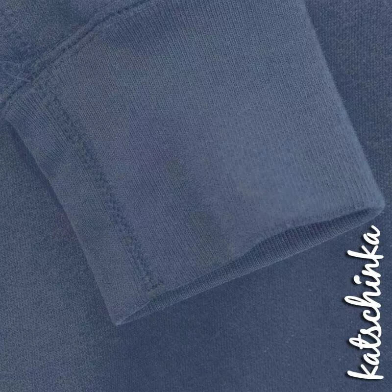 Bündchenstoff denim als formstabile Schlauchware