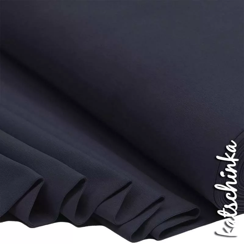 Bündchenstoff dunkelblau als elastische Schlauchware Meterware