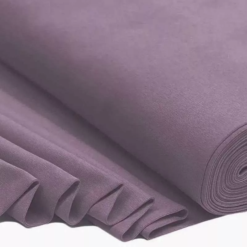 Bündchenstoff dusty lila als elastische Schlauchware Meterware