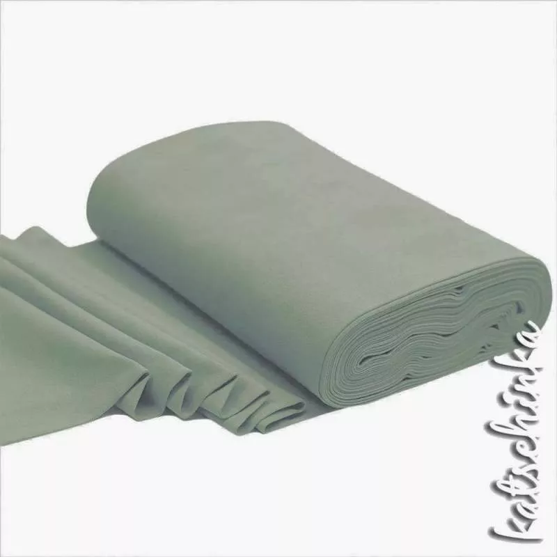 Elastischer Bündchenstoff dustymint mit glatter Struktur