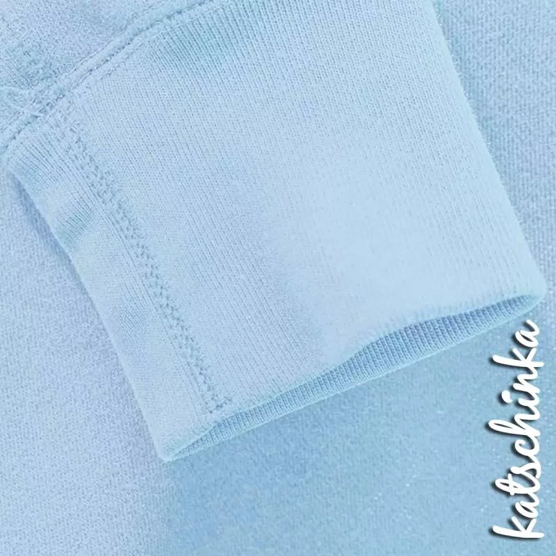 Bündchenstoff hellblau als formstabile Schlauchware
