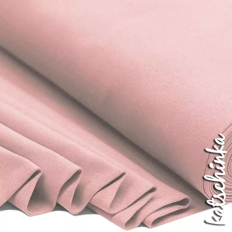 Bündchenstoff hellrosa nude als elastische Schlauchware Meterware