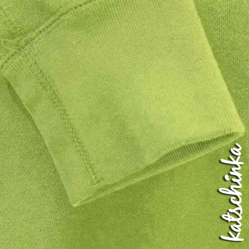 Bündchenstoff lime als formstabile Schlauchware