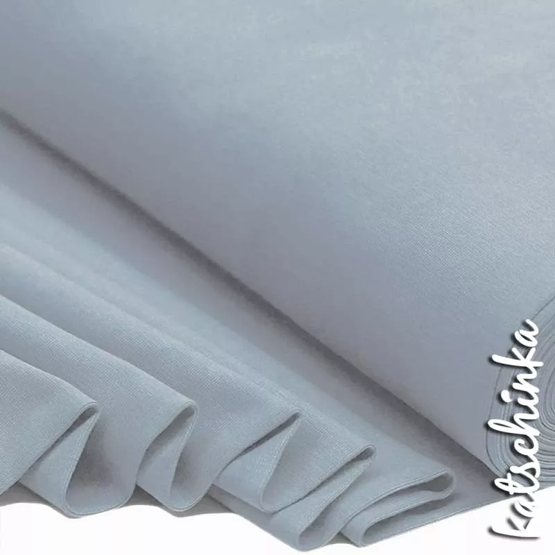 Bündchenstoff stahlblau als elastische Schlauchware Meterware