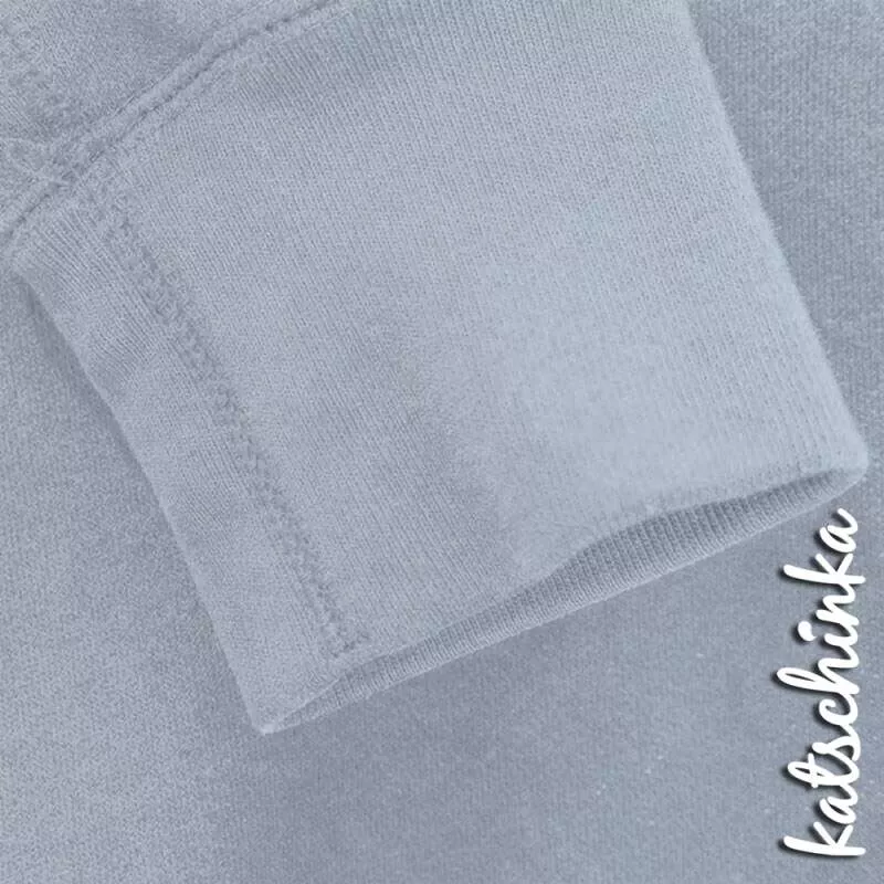 Bündchenstoff stahlblau als formstabile Schlauchware