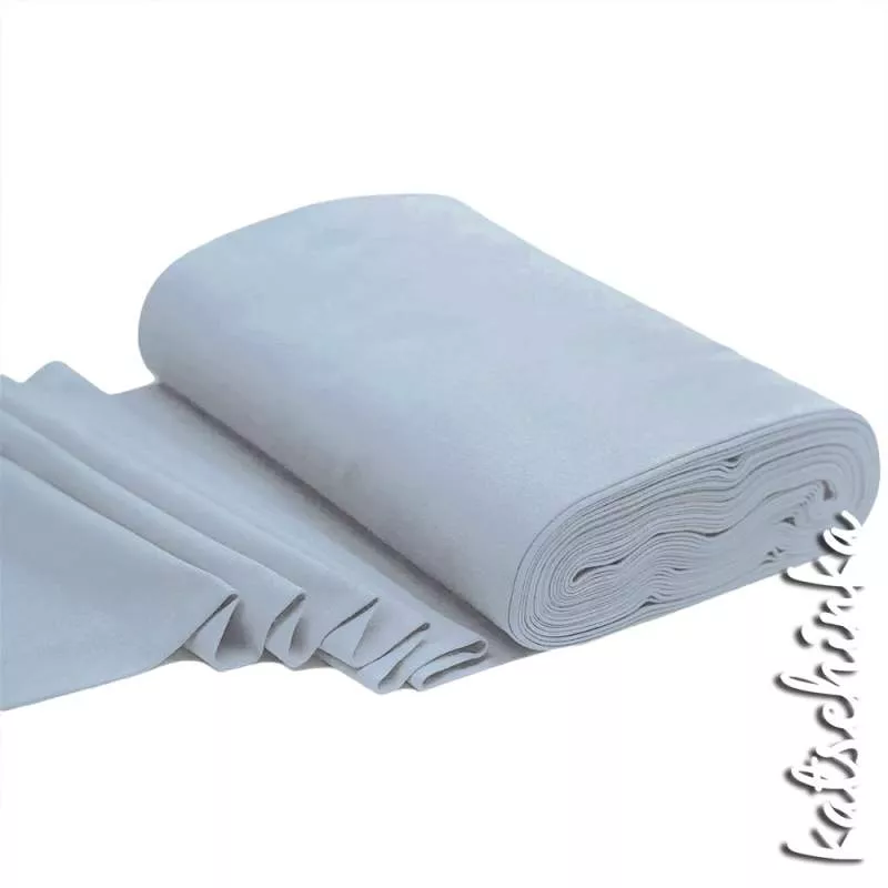 Elastischer Bündchenstoff stahlblau mit glatter Struktur