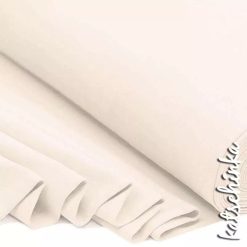 Bündchenstoff naturellbeige als elastische Schlauchware Meterware