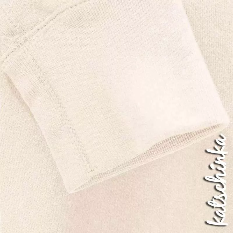 Bündchenstoff naturellbeige als formstabile Schlauchware