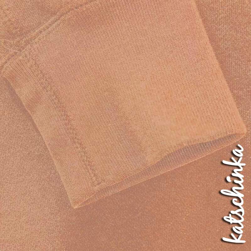 Bündchenstoff peach 130 – elastische Schlauchware als Meterware