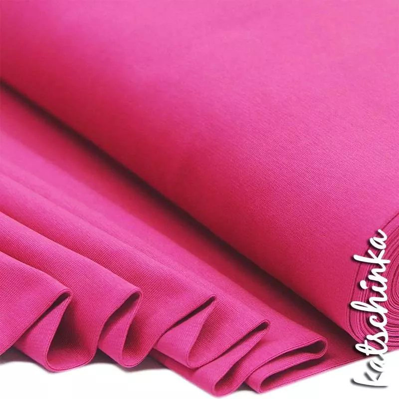Bündchenstoff pink als elastische Schlauchware Meterware