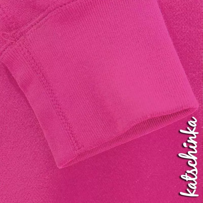 Bündchenstoff pink als formstabile Schlauchware