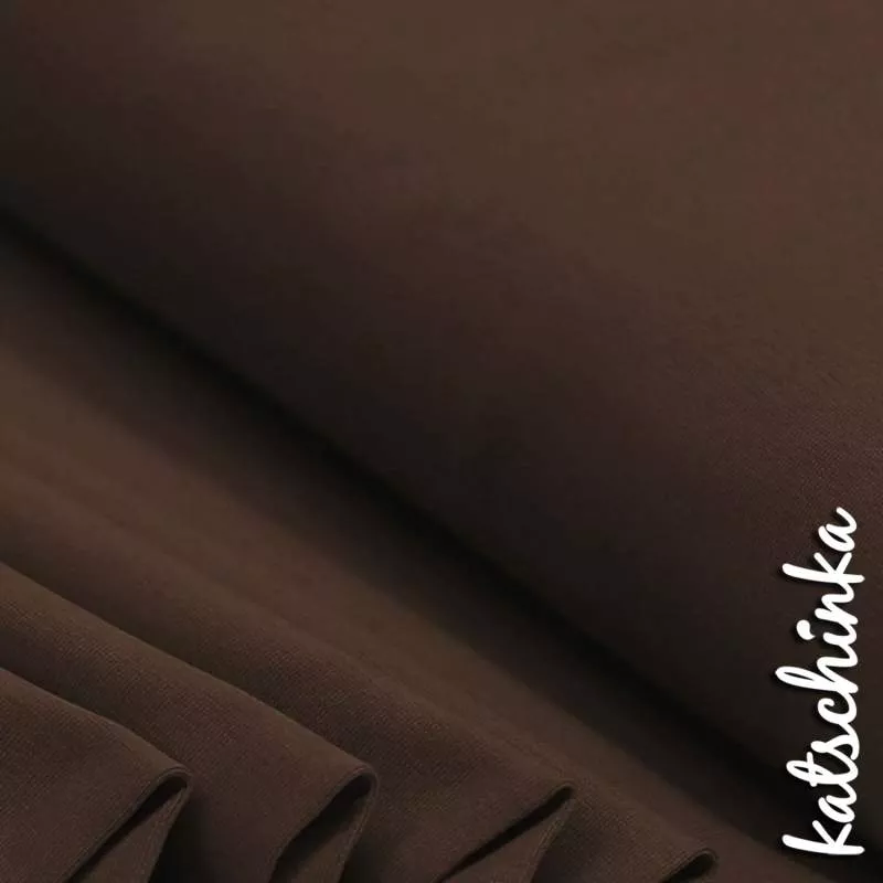 Bündchenstoff schokobraun als elastische Schlauchware Meterware