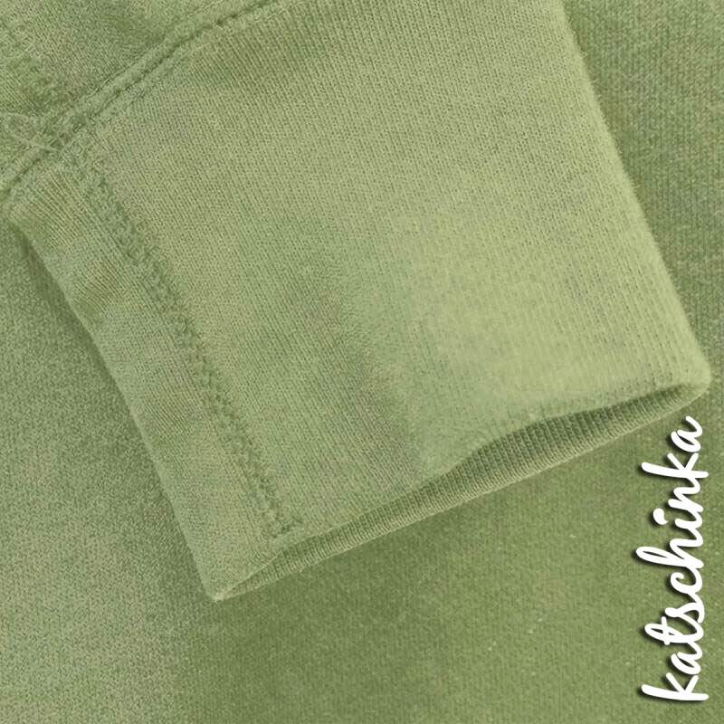 Bündchenstoff zartes olive als formstabile Schlauchware