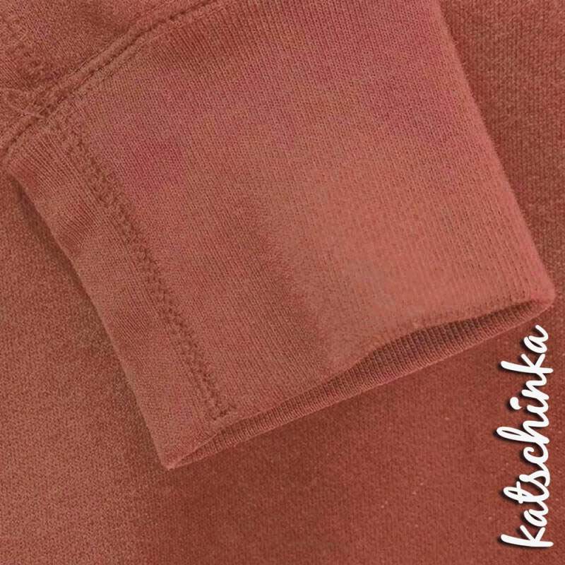 Bündchenstoff rosenholz 0014 – elastische Schlauchware als Meterware