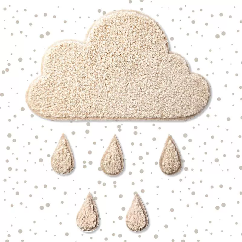 Loop-Patch / Chenille-Patch Regen Wolke