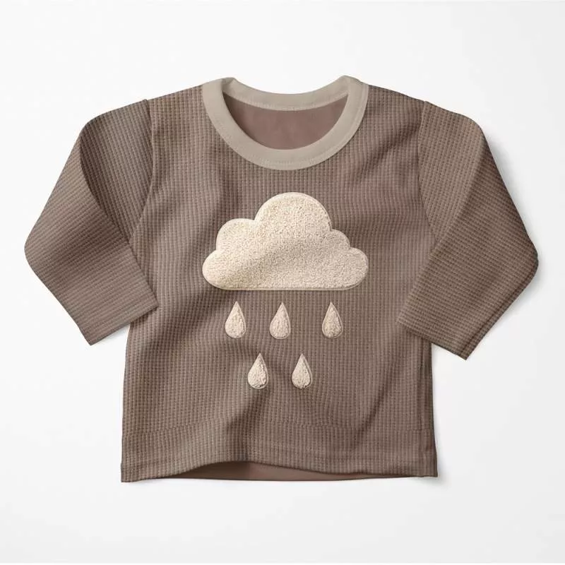 Loop-Patch / Chenille-Patch Regen Wolke
