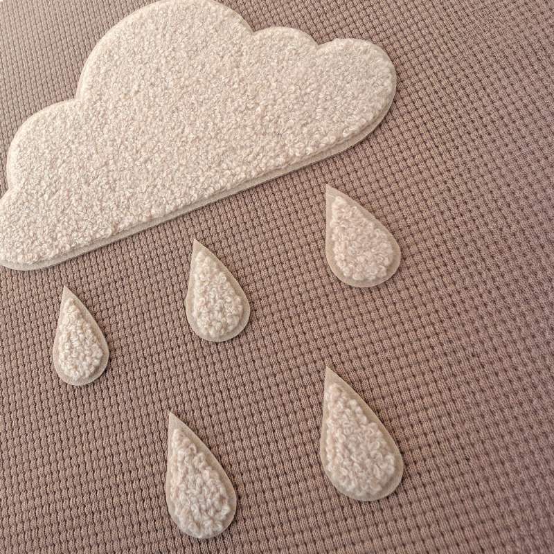 Loop-Patch / Chenille-Patch Regen Wolke