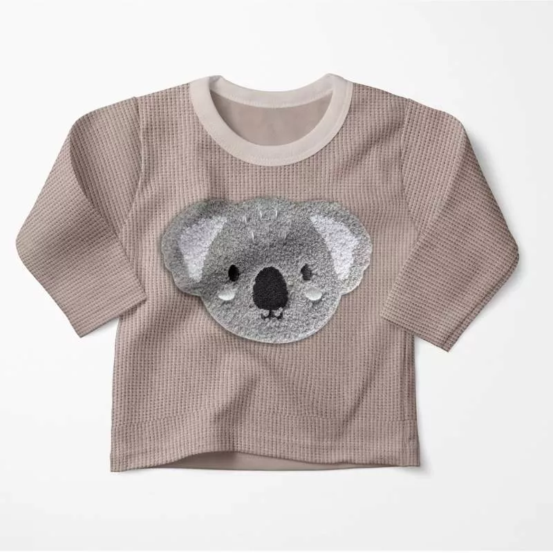 Aufgebügeltes Chenille-Patch koala auf Pullover