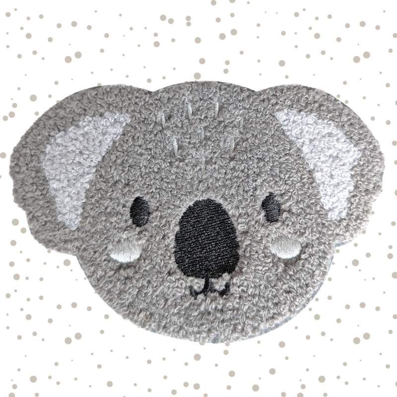 Größenvergleich Chenille Patch koala