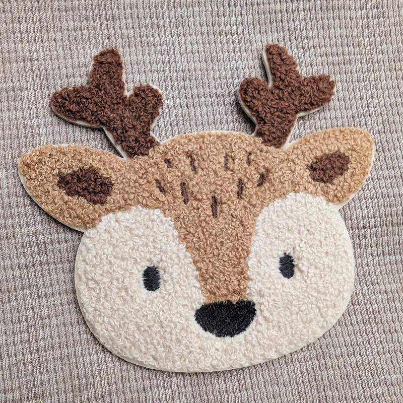 Loop-Patch Reh aus Chenille für Kleidung und DIY