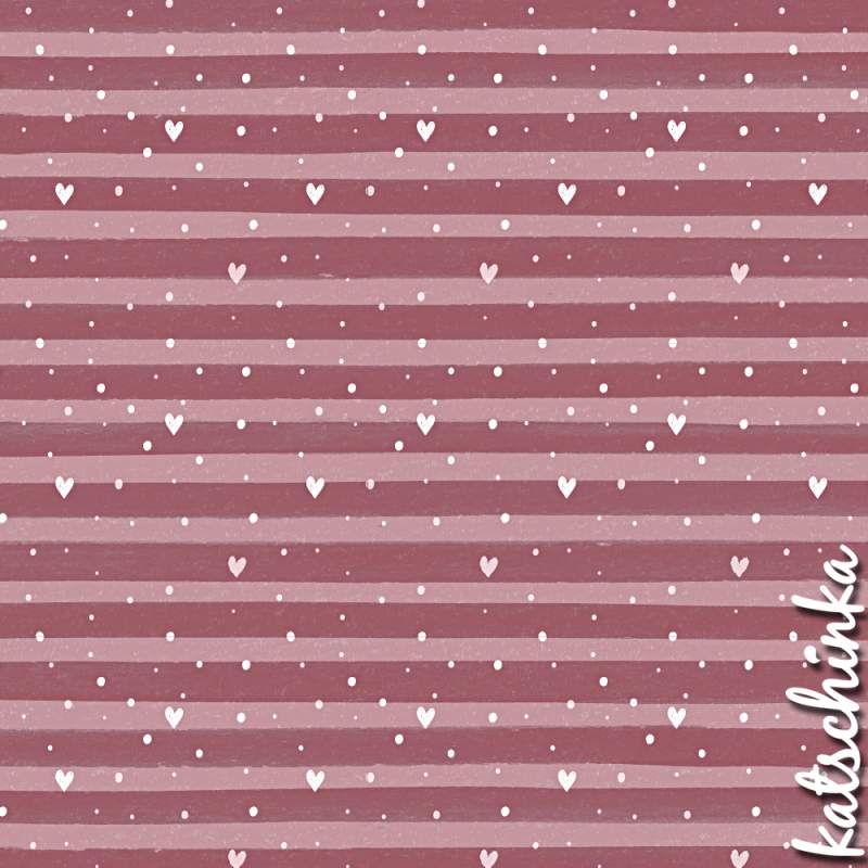 Bio Sommersweat #Dots & Hearts Stripes