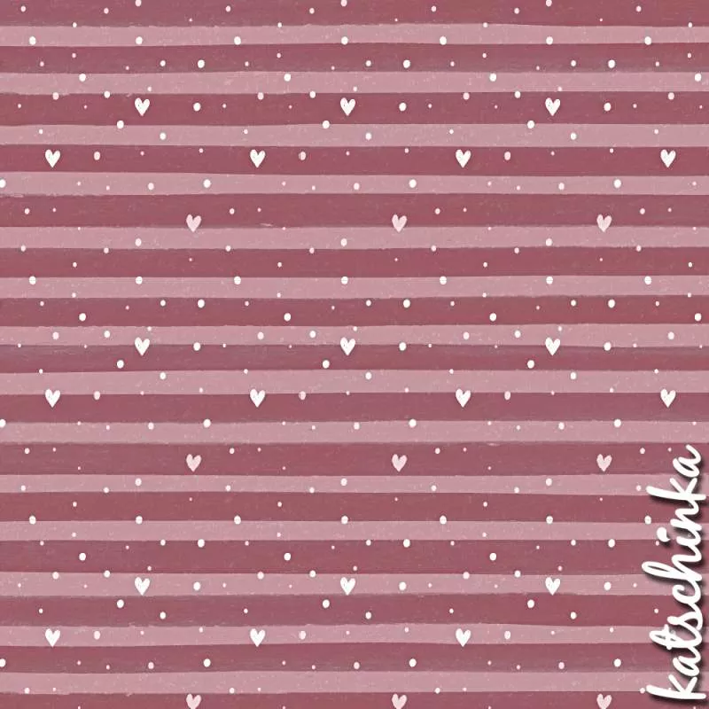 Bio Sommersweat #Dots & Hearts Stripes