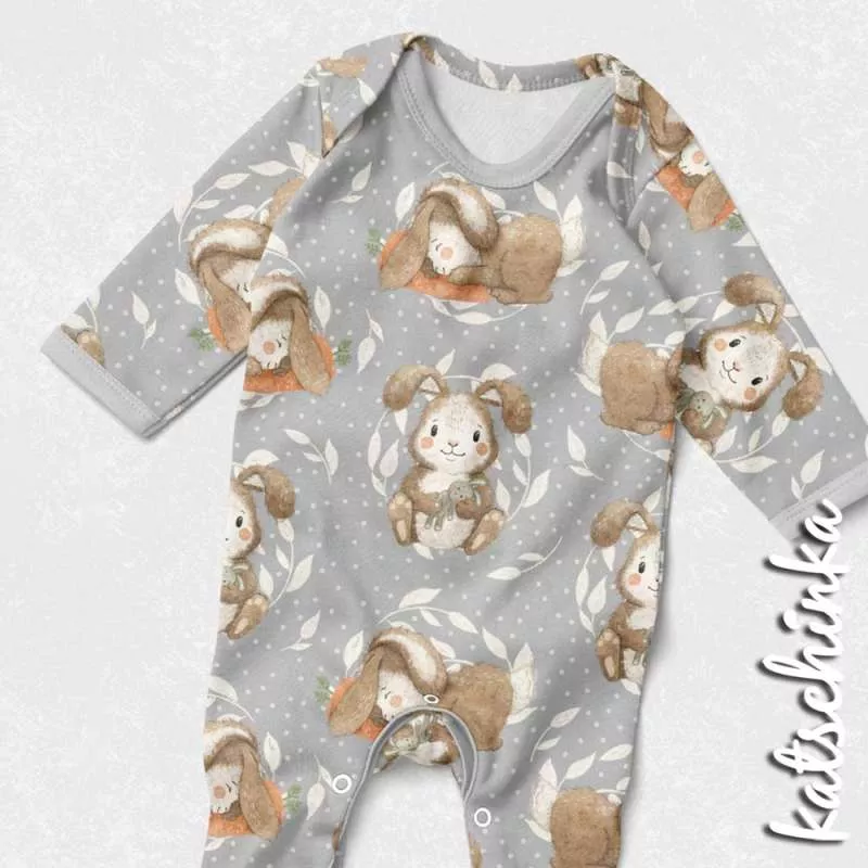Dino Jersey Stoff mit T-Rex, Stegosaurus und Langhals in Aquarelloptik – elastischer Baumwollstoff für Kinderbekleidung und DIY Nähprojekte