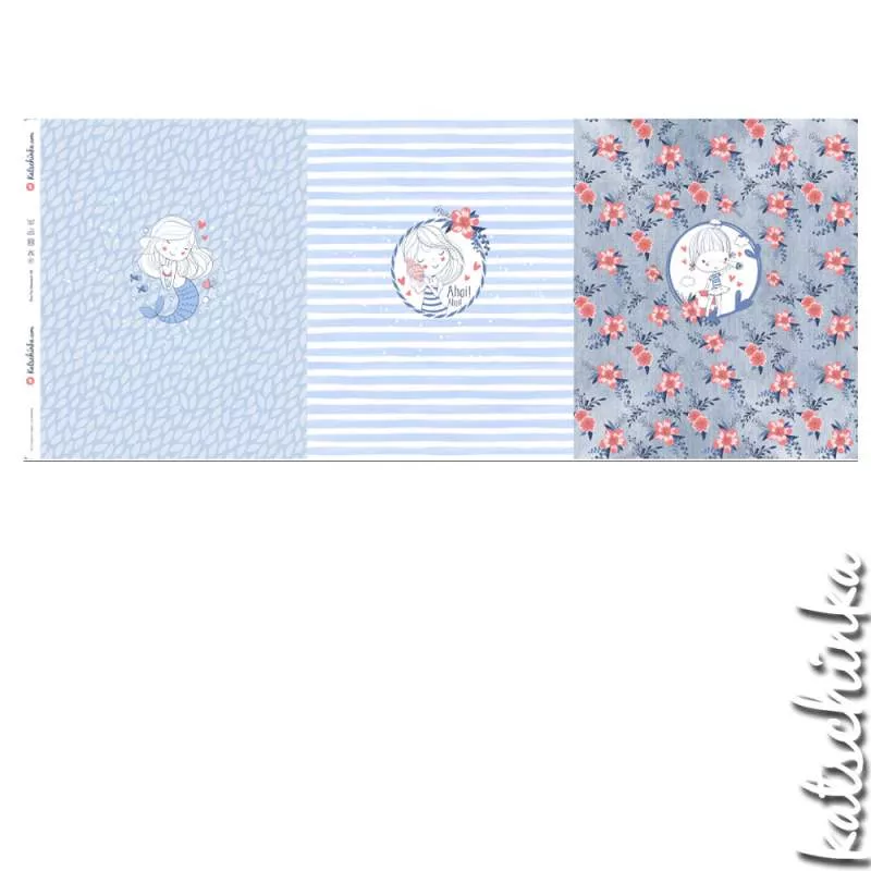 Bio Jersey Stoff Ahoi Girls Panel – Kinderjersey Meterware