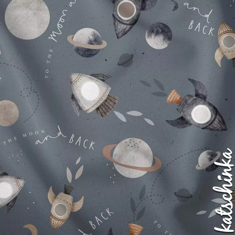 Baumwolljersey Stoff mit Dinosaurier Motiv in Naturtönen auf ecru Hintergrund – Kinderstoff als Meterware zum Nähen von Baby- und Kinderkleidung