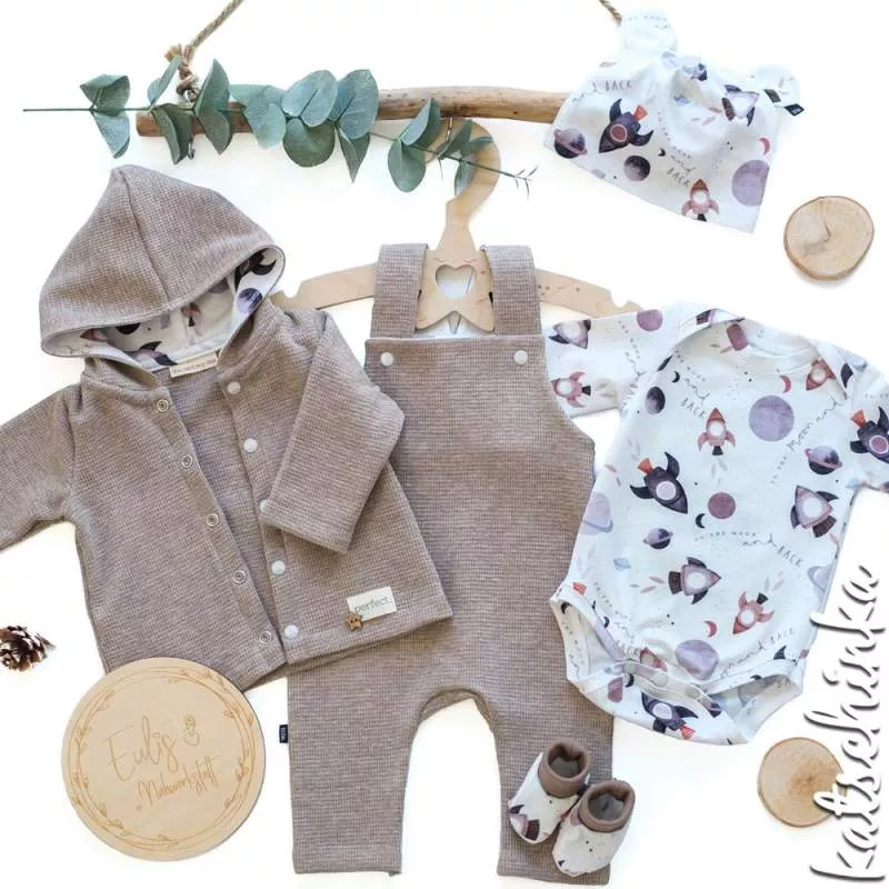 Bio Jersey Stoff To the Moon an Back - white – Weltraumstoff als Meterware