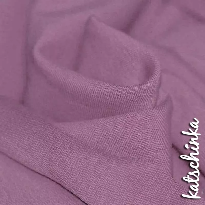 Sommersweat Stoff altflieder nude als Meterware – elastischer French Terry Sweatstoff