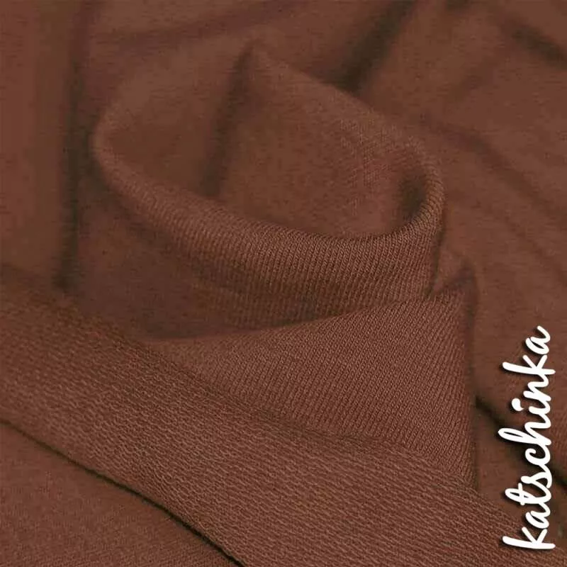 Sommersweat Stoff hellbraun als Meterware – elastischer French Terry Sweatstoff