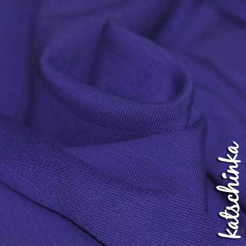 Sommersweat Stoff kobalt als Meterware – elastischer French Terry Sweatstoff