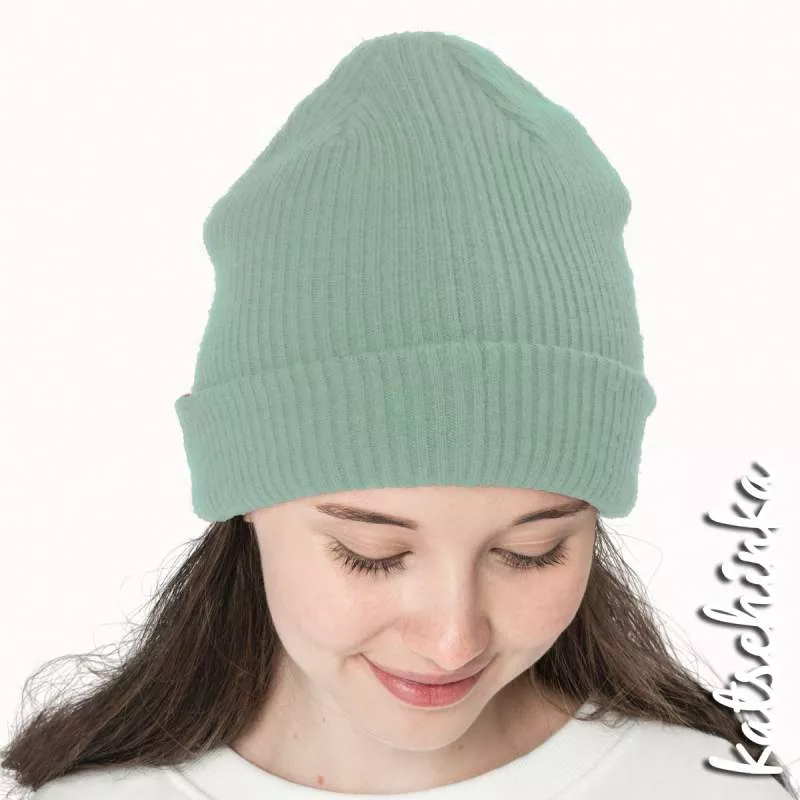 Grobstrick Bündchen pistazie als Schlauchware, geripptes Hipster Bündchen für Pullover, Hosen und Mützen