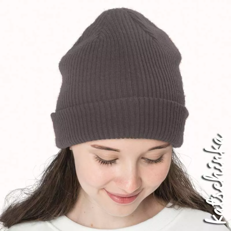 Grobstrick Bündchen taupe/schlamm als Schlauchware, geripptes Hipster Bündchen für Pullover, Hosen und Mützen