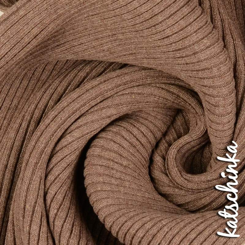 Grobstrick Bündchen schwarz als Schlauchware, geripptes Hipster Bündchen für Pullover, Hosen und Mützen