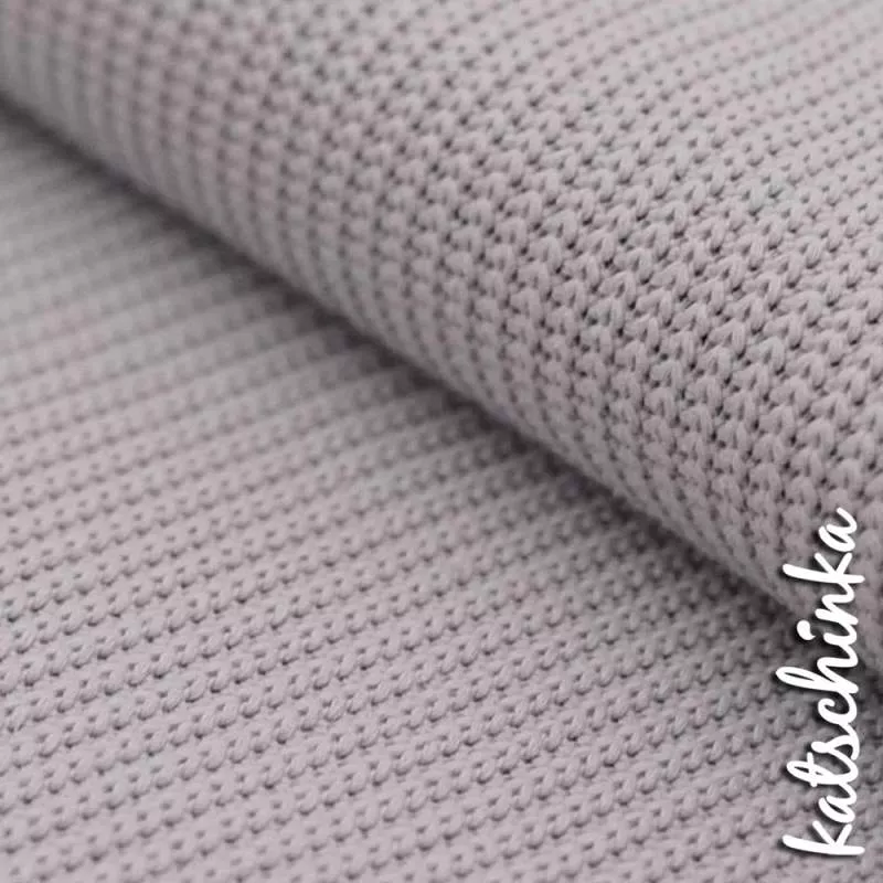Big Knit Baumwolle Grobstrickstoff hellgrau 508 Grobstrick Strickstoff Meterware