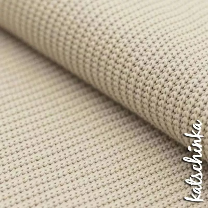 Big Knit Baumwolle Grobstrickstoff new hellbeige 512 Grobstrick Strickstoff Meterware