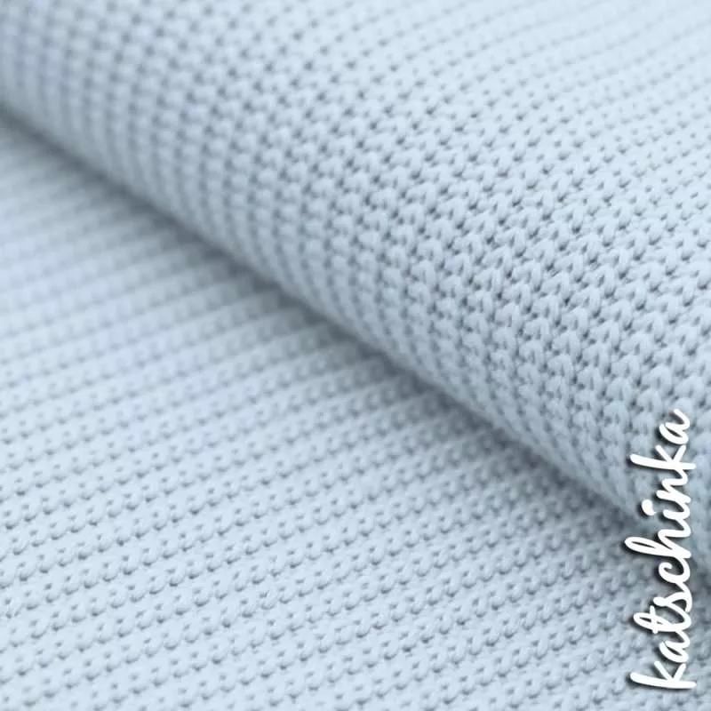 Big Knit Baumwolle Grobstrickstoff pastellblau 630 Grobstrick Strickstoff Meterware