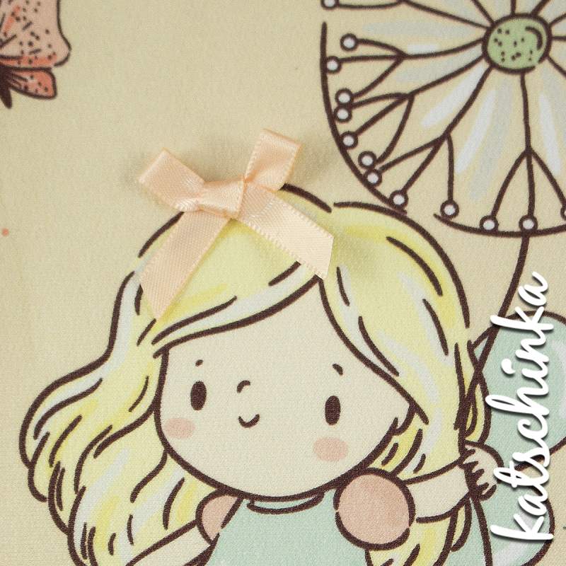 4er Set Schleifchen schmal peach