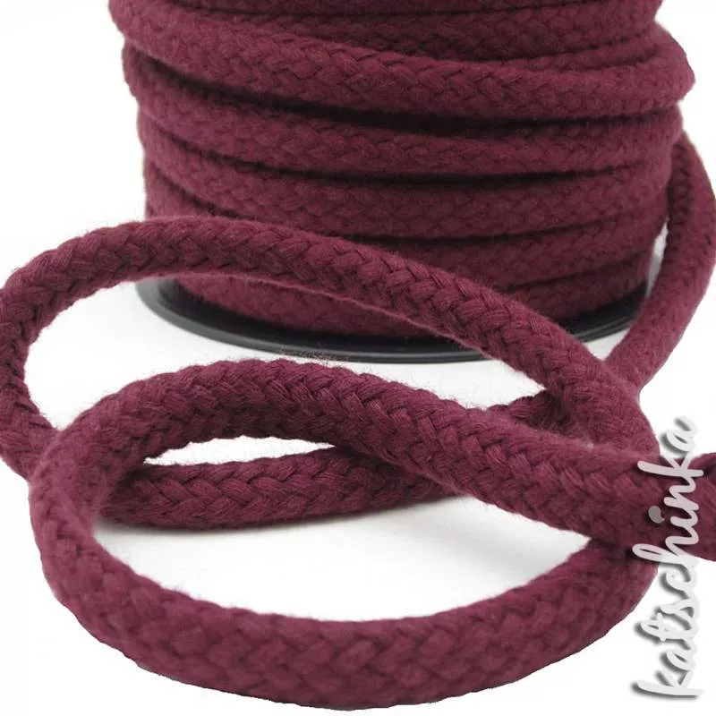 Kordel rund 10 mm bordeaux