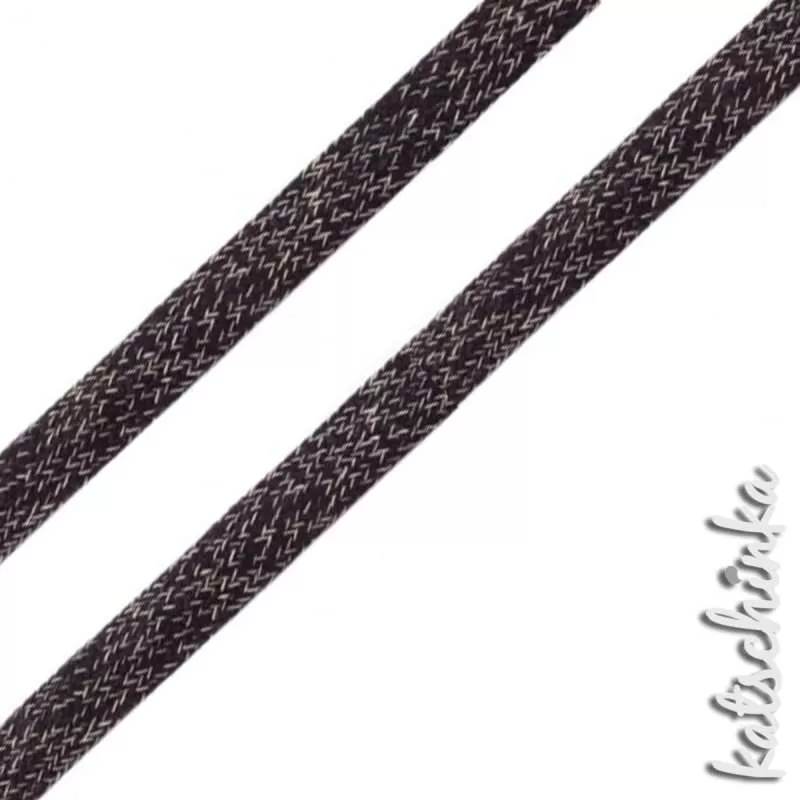 Flache Baumwoll-Kordel meliert 20 mm – Hochwertiges Hoodieband für Kleidung & Taschen