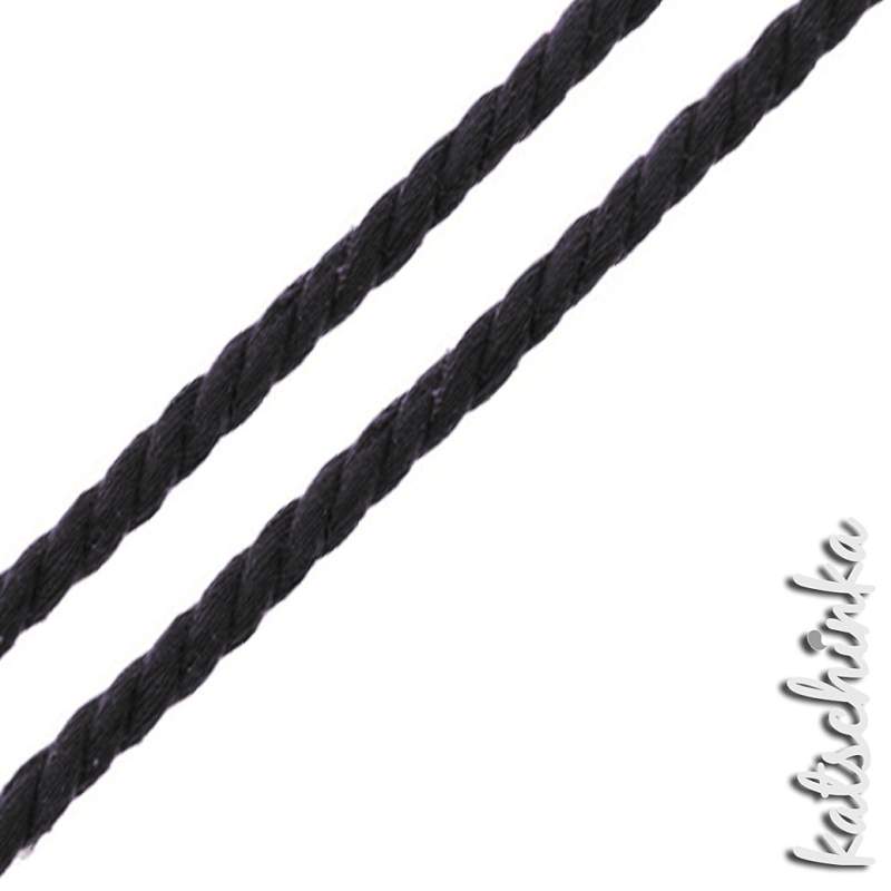 Gedrehte #Kordel rund 10 mm schwarz