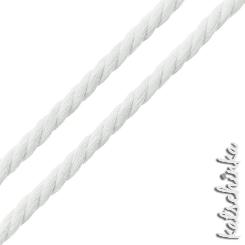 Gedrehte #Kordel rund 10 mm weiß